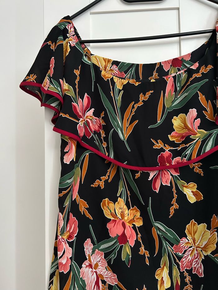 Blouse noire fleuries Giorgia Gori Taille Unique - photo numéro 2