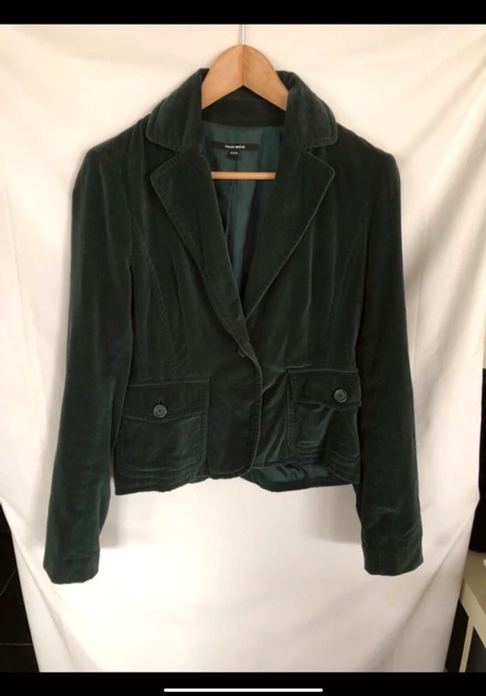 Blazer Tally Weijl en velours vert canard taille 38 bon état - photo numéro 4