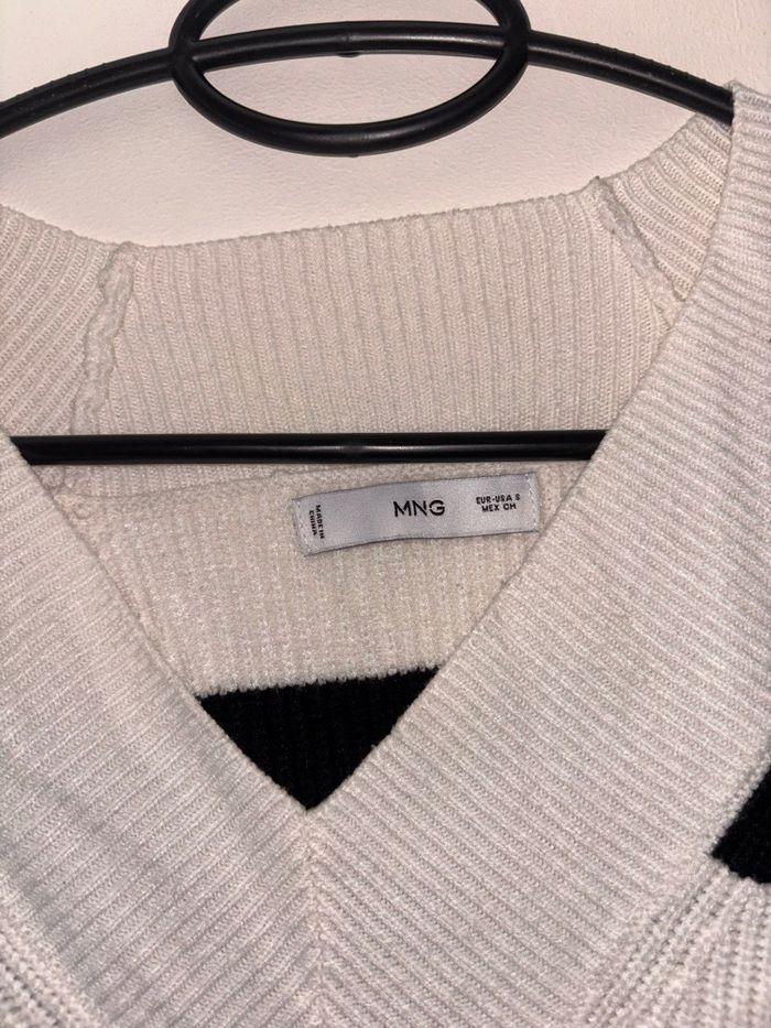 Pull rayé noir et blanc Mango - photo numéro 2