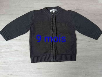 Gilet à fermeture éclair Kitchoun 9 mois tbe