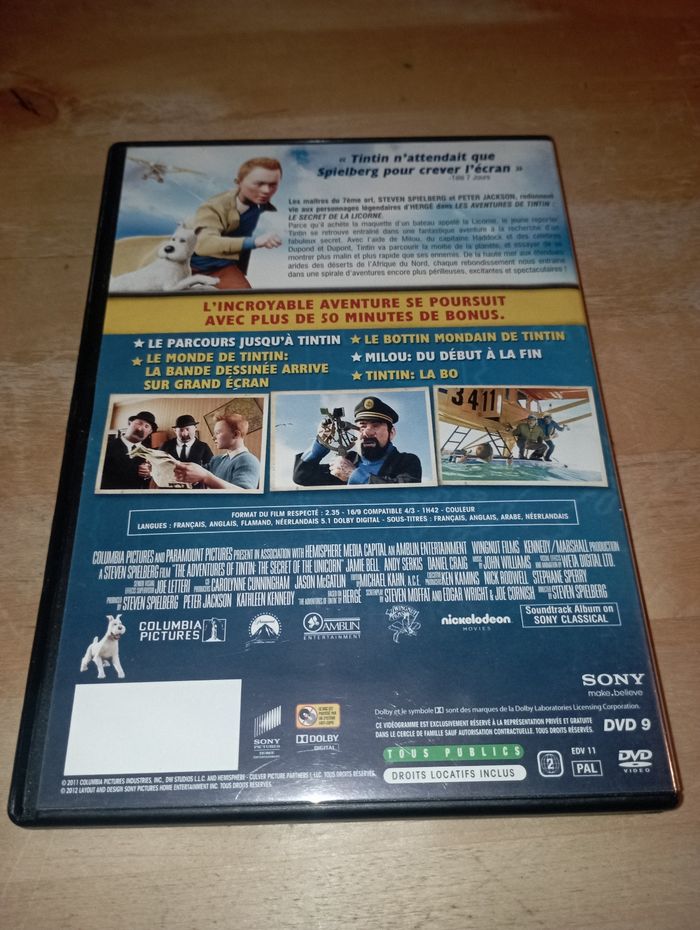 DVD Les aventures de tintin - photo numéro 2