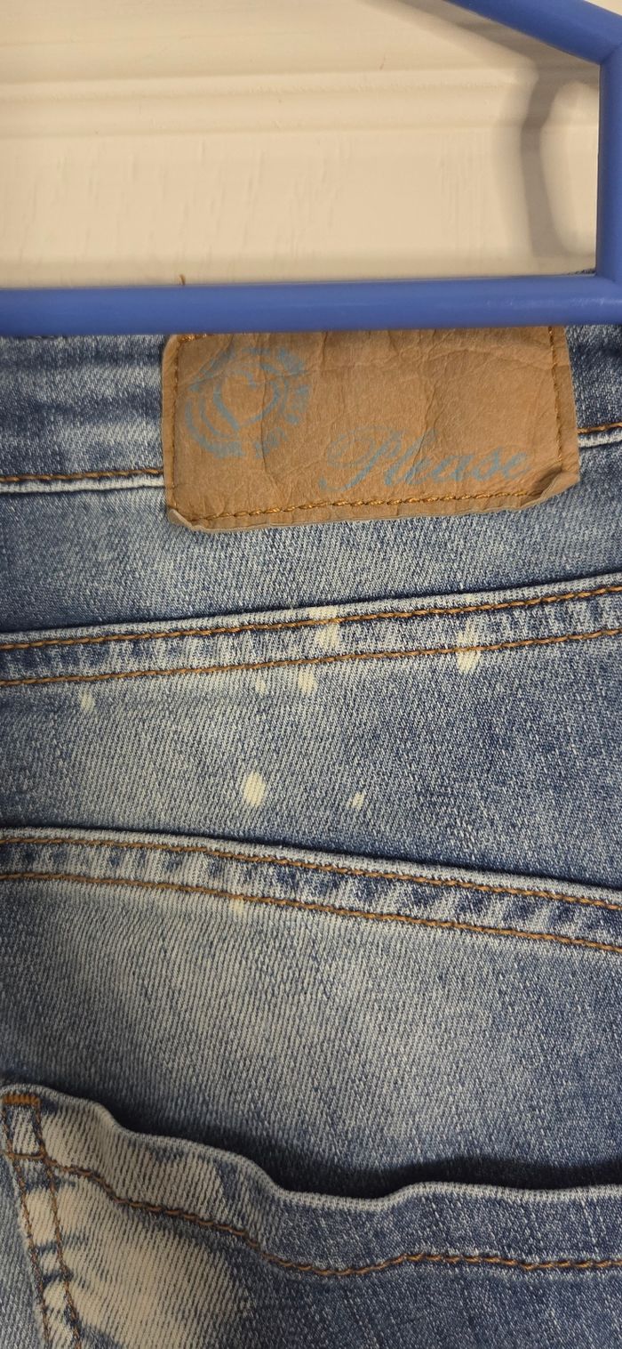 Jean Please Luxury Vintage 🇮🇹 – coupe slim effet usé – T.S (36/38) – excellent état ko - photo numéro 4