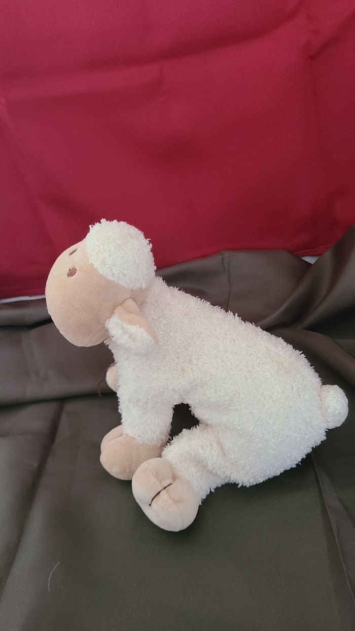 Nature et Découvertes peluche mouton câlin blanc beige - photo numéro 5