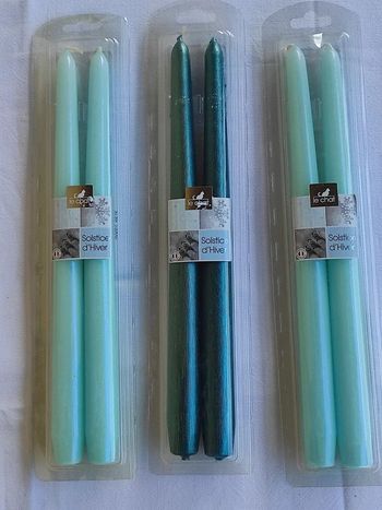 Bougies vertes hautes