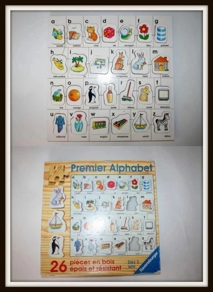 Premier Alphabet puzzle bois (boîte abimée)