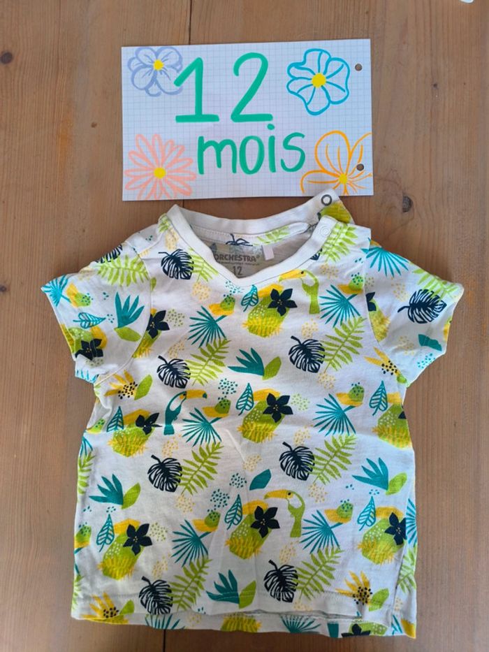 Tee shirt manches courtes 12 mois