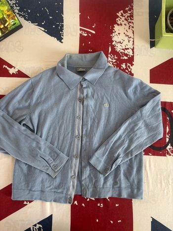 Veste en coton Lacoste blanc de couleur bleu clair taille xs/s femme