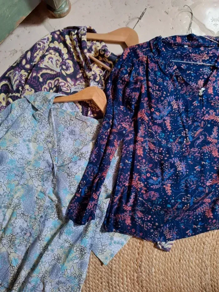 Lot de 3 chemisiers vintage