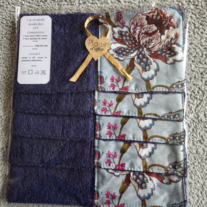 10 lingettes lavables 12x12 cm