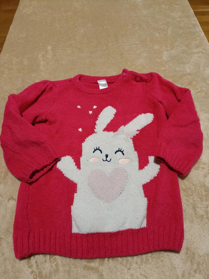 Pull chaud lapin 🐰 92 cm