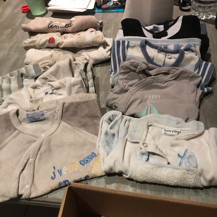Lot 12 pyjamas bébé 3 mois