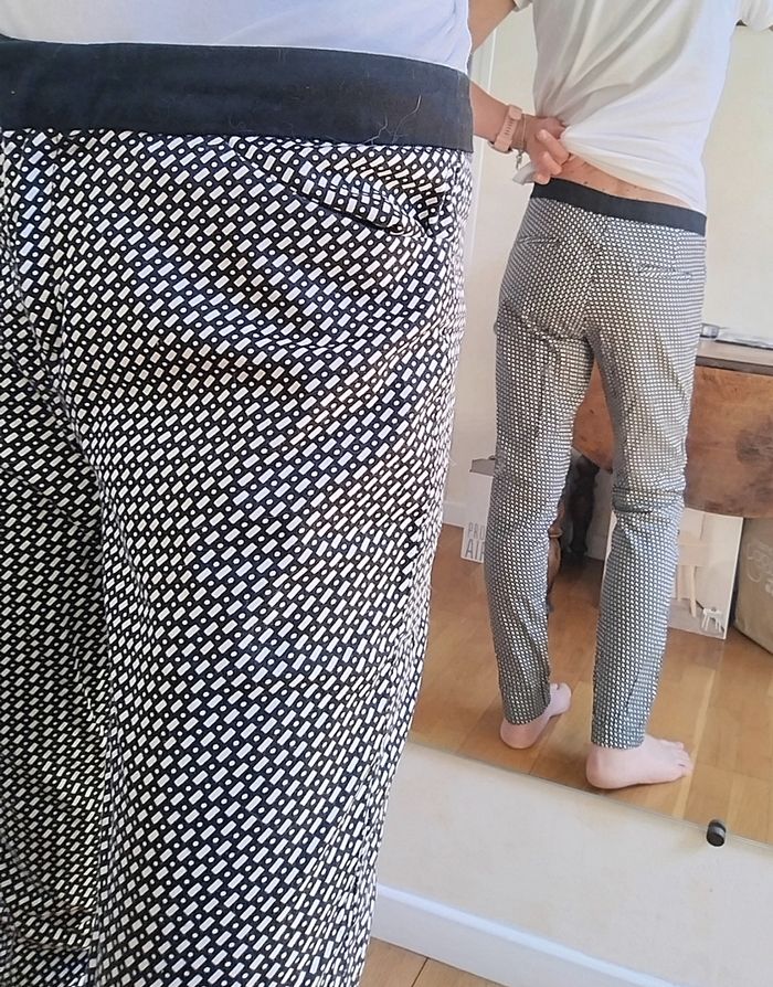 Pantalon effet pied de poule, taille 38 - photo numéro 3