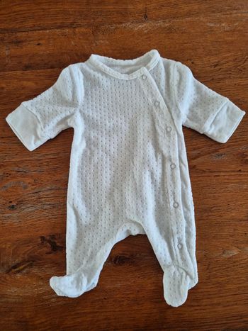 Pyjama mixte naissance blanc kiabi 0 mois