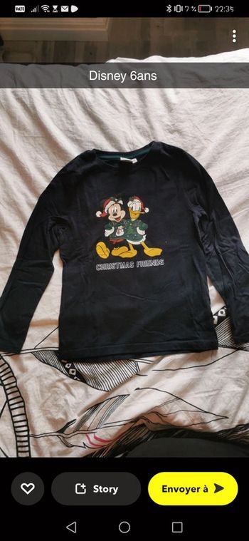 T-shirt manche longue sweet pull Disney mickey Donald