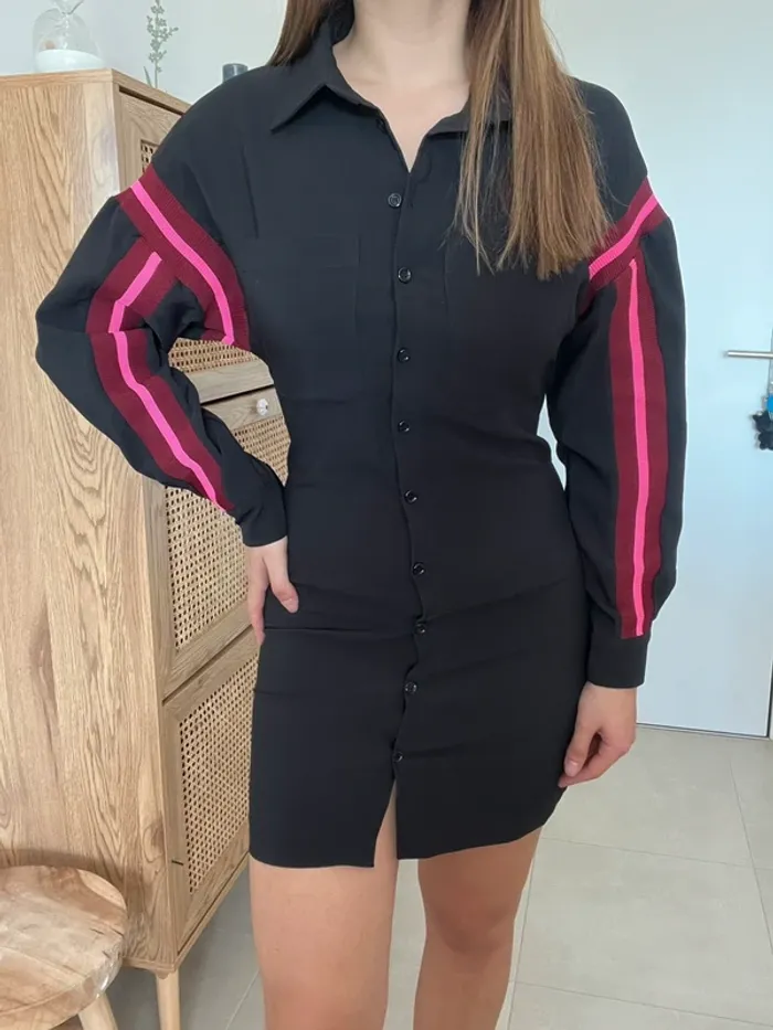 Robe noire façon chemise Impérial