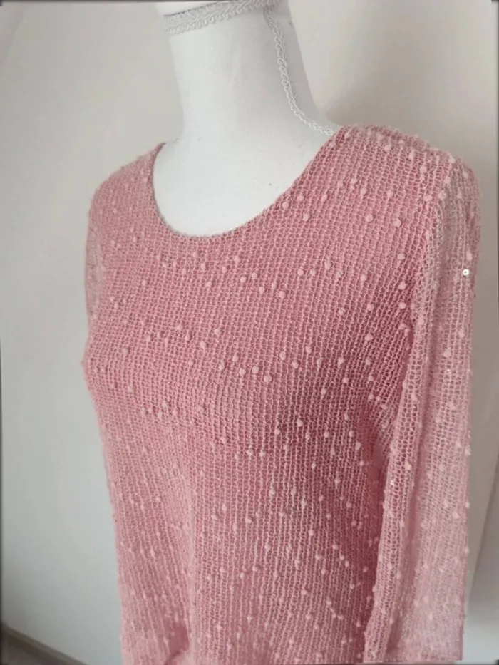 Haut texturé rose Armand Thiery – Taille 1 (S/M) - photo numéro 4