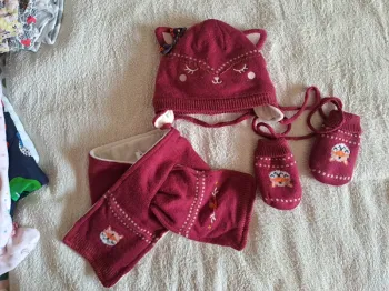 Ensemble Sergent major Bonnet-Echarpe-gants Taille 1