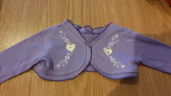 boléro lilas 3 mois fleurs