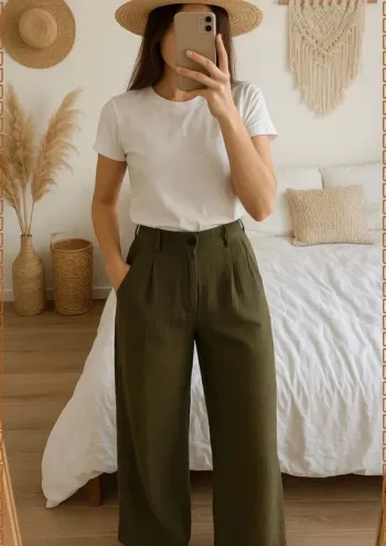 Pantalon vert foncée Momonì Taille 34