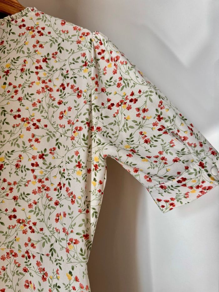 Robe fleuris boutons M Zara - photo numéro 6