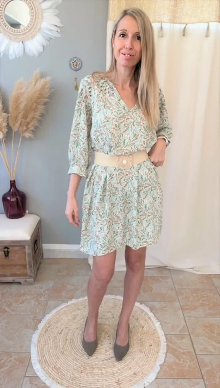 Robe printanière à motifs pastels taille 38 See U soon - photo numéro 6