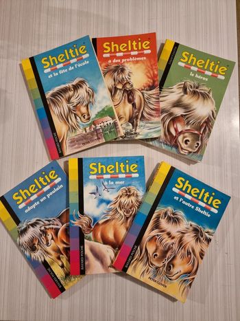 Lot 6 livres 100% animaux Sheltie filles dès 7 ans.