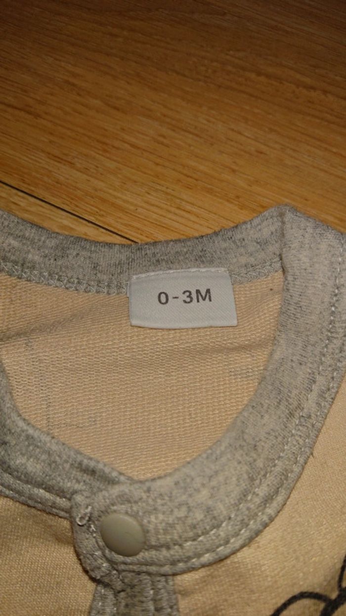 Pyjama léger beige motif dinosaure - photo numéro 3