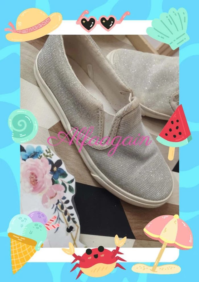 Baskets Okaïdi argentées 31 - photo numéro 3