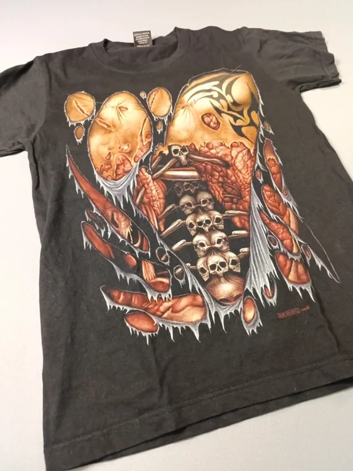 T-shirt imprimé graphic skull open body - S - photo numéro 2