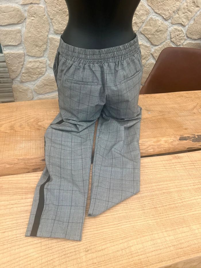 Pantalon, tailleur, casual, gris, tartan à carreaux taille 38 M - photo numéro 4