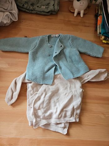 Lot gilet cache coeur bébé 3 mois