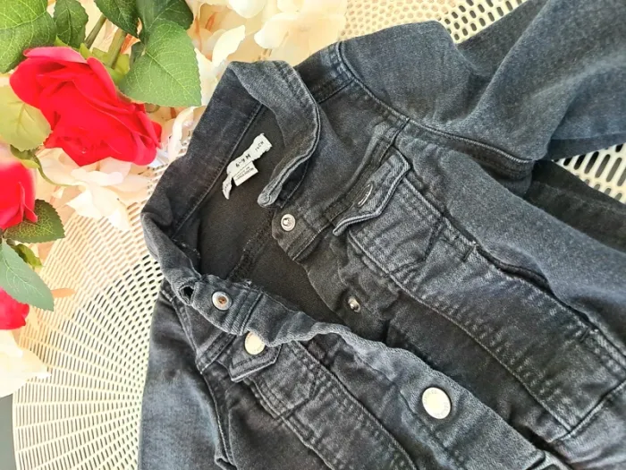 Veste en jeans, taille 6-9 mois, marque baby girl - photo numéro 2