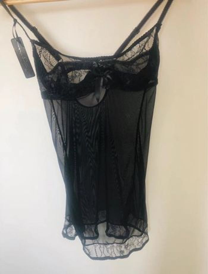 Nuisette noir déshabillé transparente femme 85d - photo numéro 7