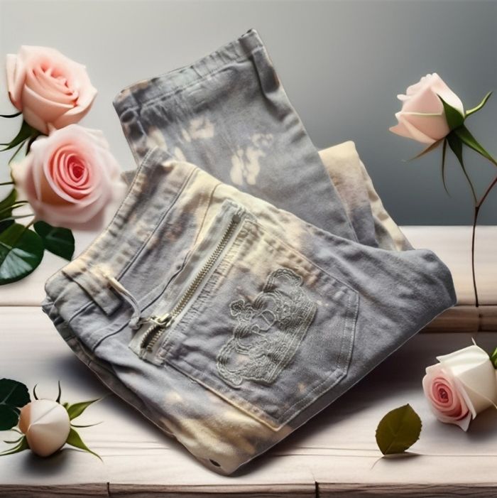 Joli jean Tie&Dye slim taille basse
