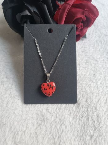 Collier pendentif cœur verre dégradé