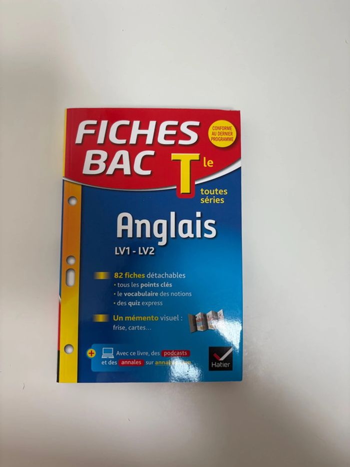 Fiches bac anglais