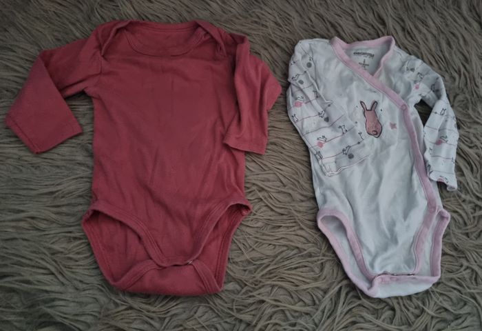 Lot 2 bodies manches longues 6-9mois