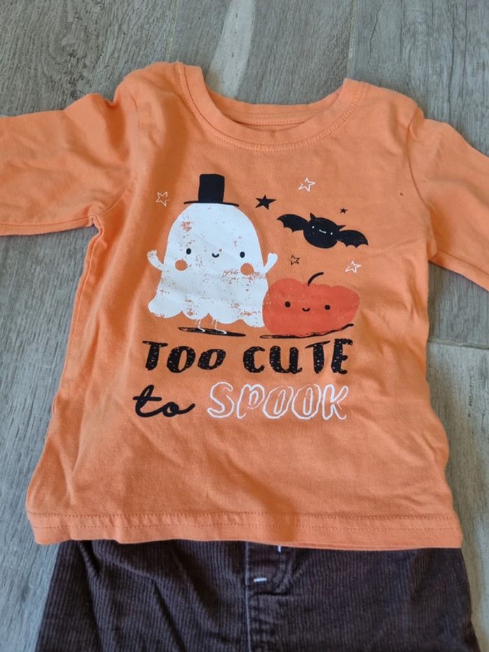 Ensemble pantalon velour et t-shirt manches longues 18 mois - photo numéro 4