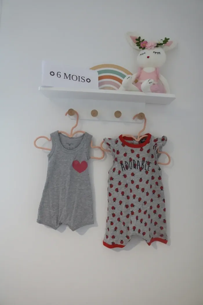 Lot barboteuses été fille 6 mois