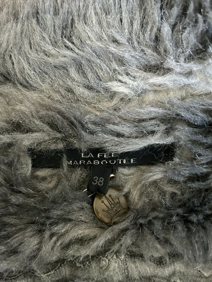 Manteau gris avec fausse fourrure la Fée Maraboutée taille 38 TBE (taille petit) - photo numéro 10
