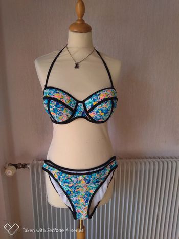maillot de bain fleur 2 pièces bikini bonnet D ou E