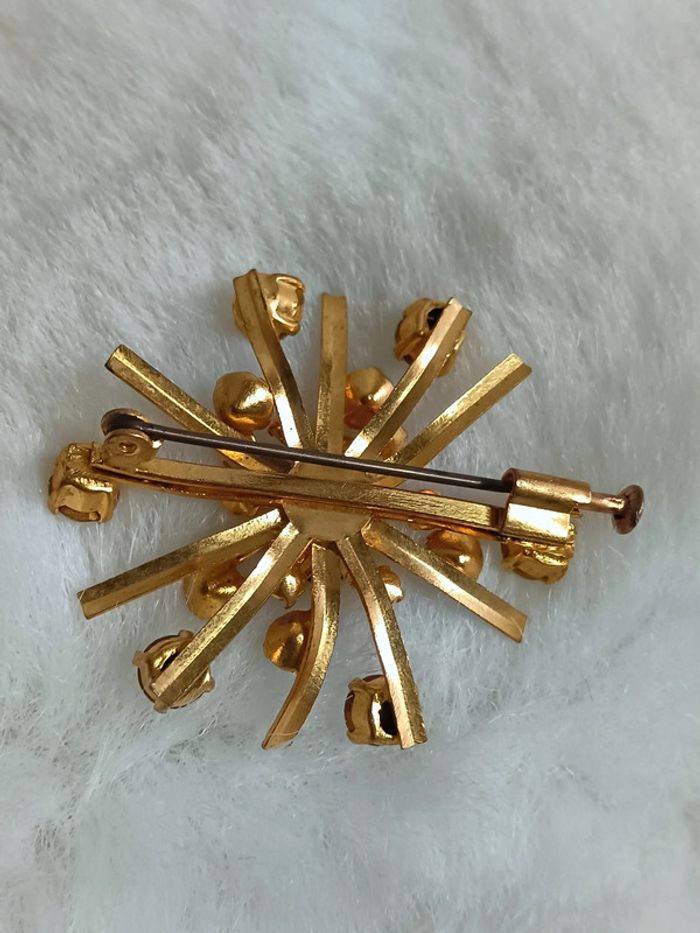 Broche étoilé strass bleu et transparent | Vintage - photo numéro 3