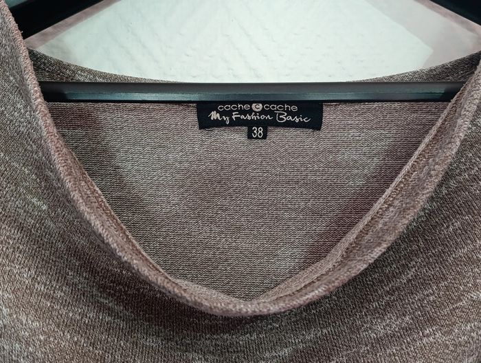 Robe chinée marron beige cache cache T38 - photo numéro 5