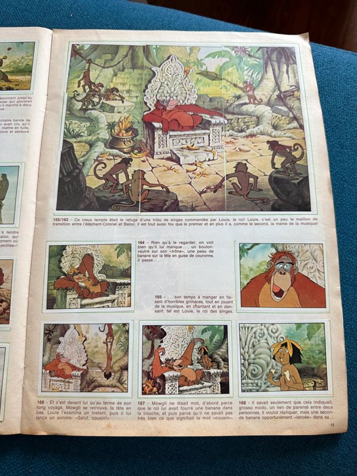 Grand album Panini images ancien Disney Le Livre de la Jungle Mowgli complet stickers autocollants - photo numéro 5