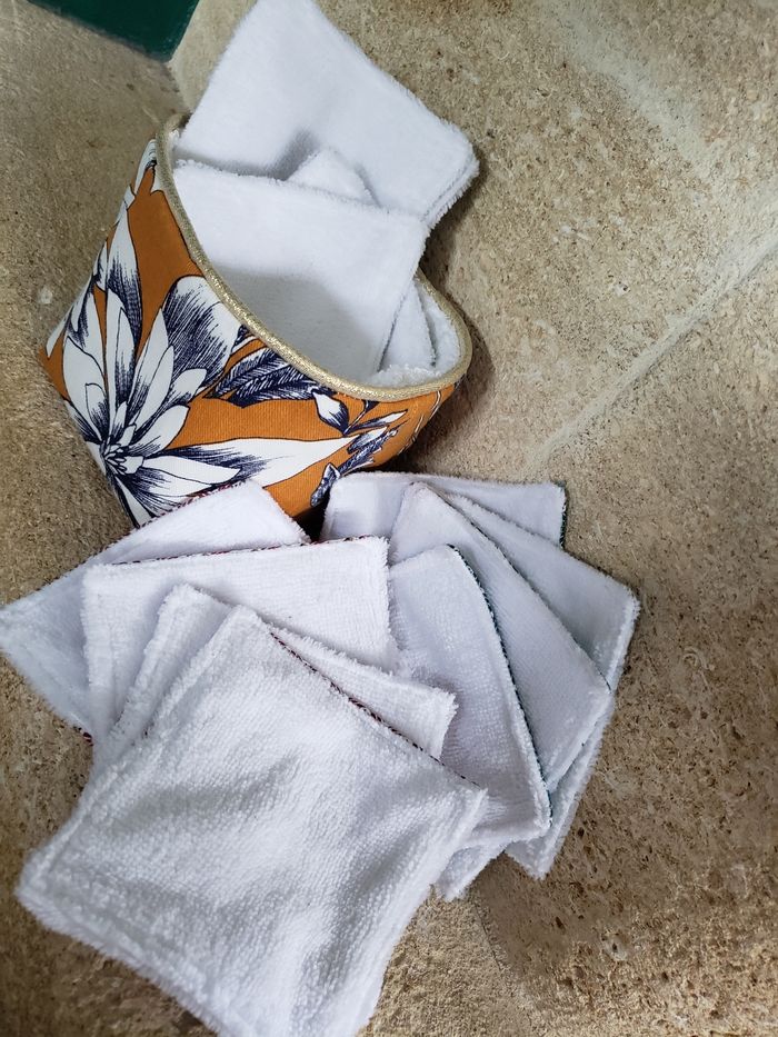 Lingettes/demaquillettes lavable et réutilisable - photo numéro 5