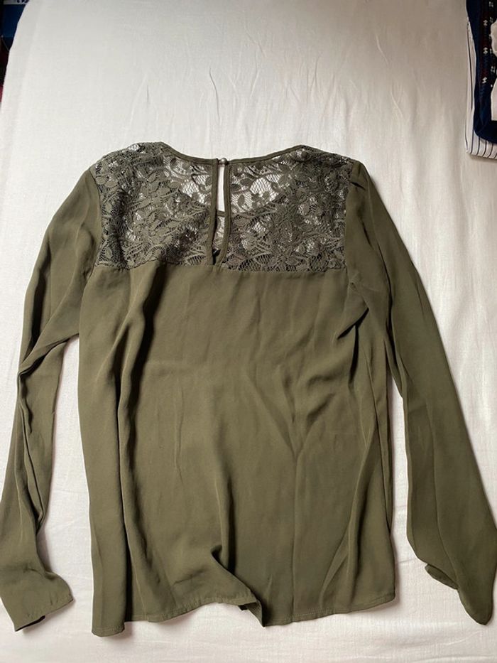 Blouse manche longue kaki - photo numéro 2