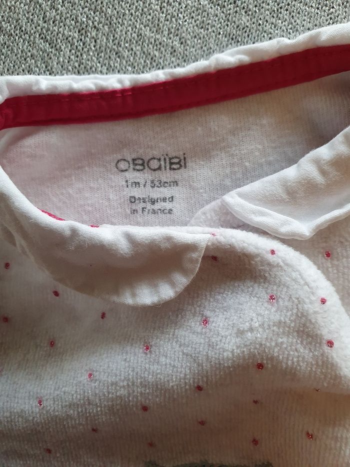 Lot de 3 pyjamas velours Okaidi 1 mois - photo numéro 5