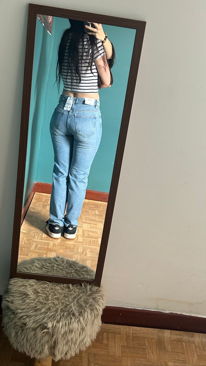 Jeans mom bleu clair - photo numéro 2