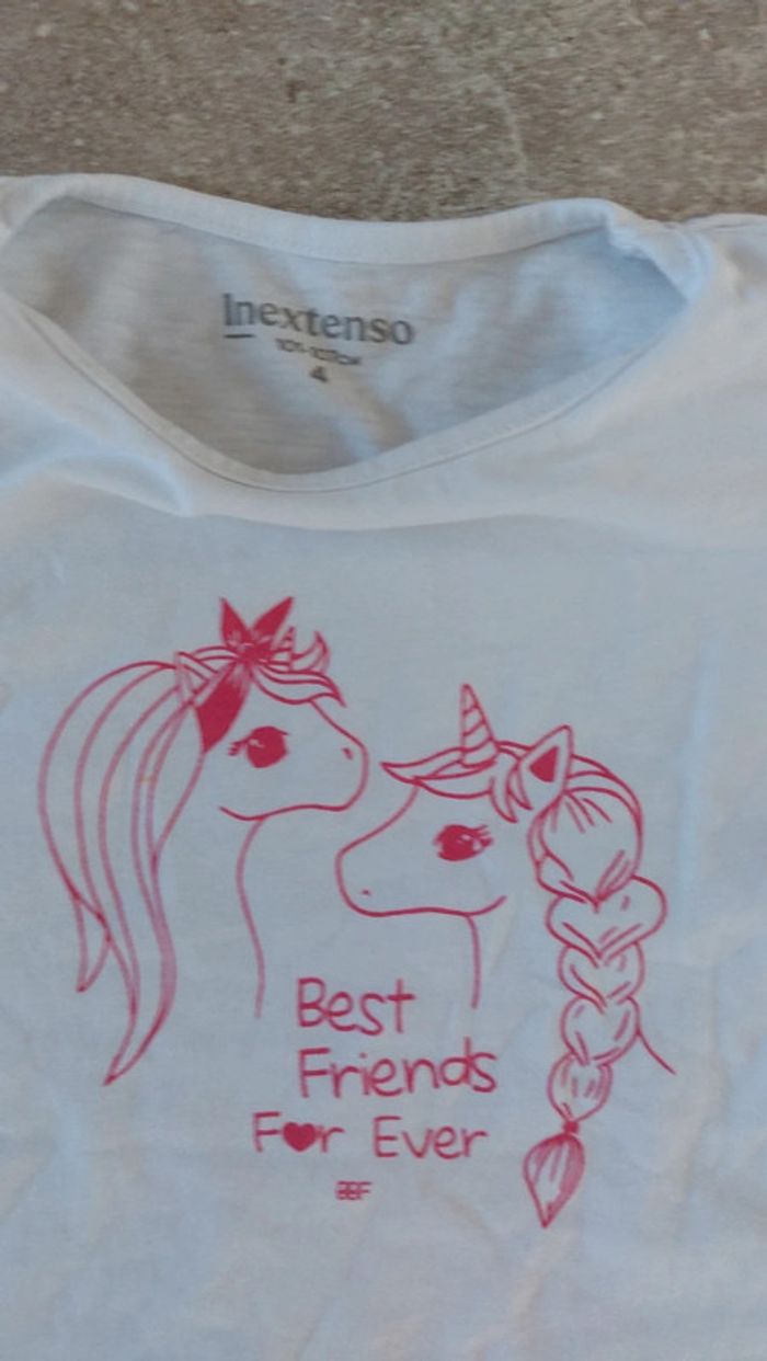 Tee-shirt manches longues fille extenso 4 ans - photo numéro 2