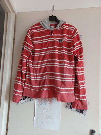 Veste zippée à capuche okaïdi 14 ans